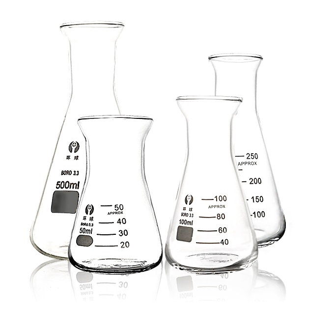Erlenmeyer Flasks, Wide Mouth, Boro 3.3