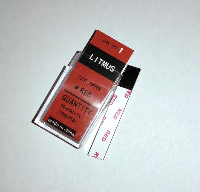 Red Litmus paper, plastic pack
