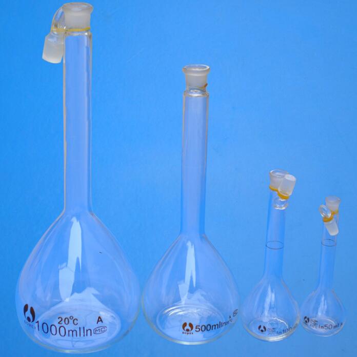 Clear Volumetric Flask With Glass Stopper