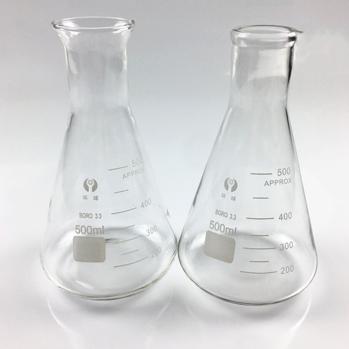 Erlenmeyer Flasks, Wide Mouth, Boro 3.3